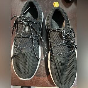 Sorel Black Mesh Athletic Shoes with White Soles